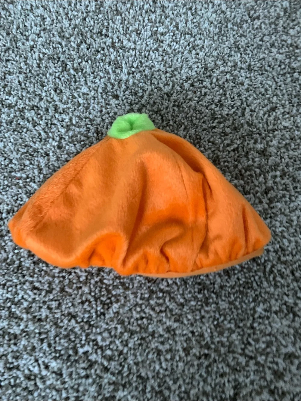 Orange Pumpkin Kids Costume with Green Collar and Hat 18-24M